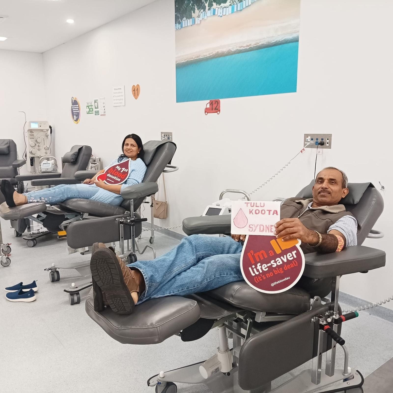 Blood donation drive volunteers